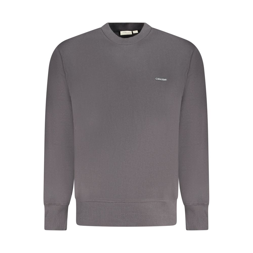 Calvin Klein Black Cotton Sweater - Long Sleeve Crew Neck
