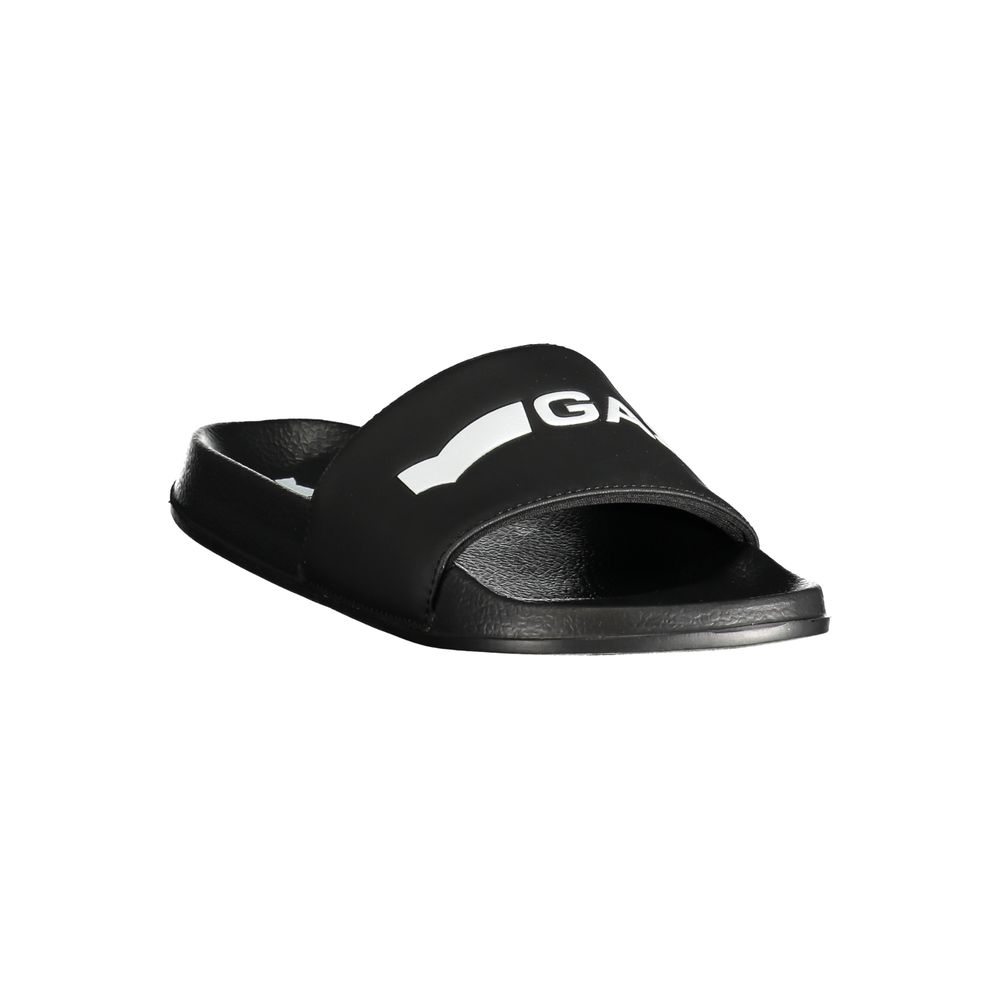 GAS Black Polyester Men Sandal