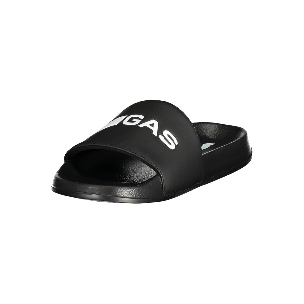 GAS Black Polyester Men Sandal