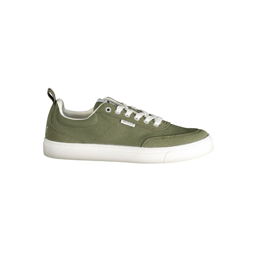 Gas Green Polyester Mens Sneaker - Hancock Low Mix