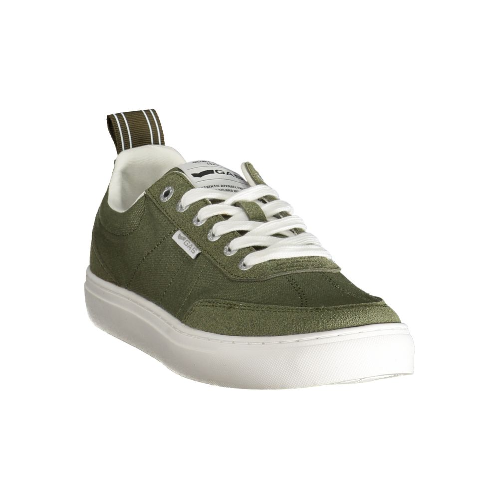 Gas Green Polyester Mens Sneaker - Hancock Low Mix