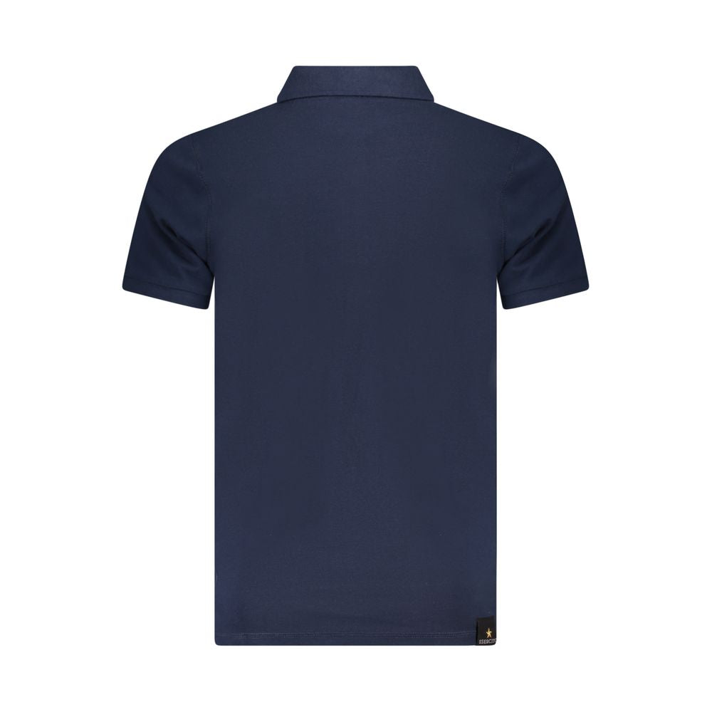 Accademia Militare Blue Cotton Polo Shirt - Elevate Your Wardrobe