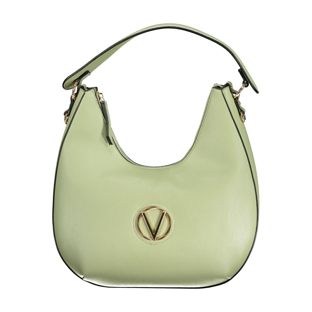 Mario Valentino Green Faux Leather Handbag with Elegant Logo