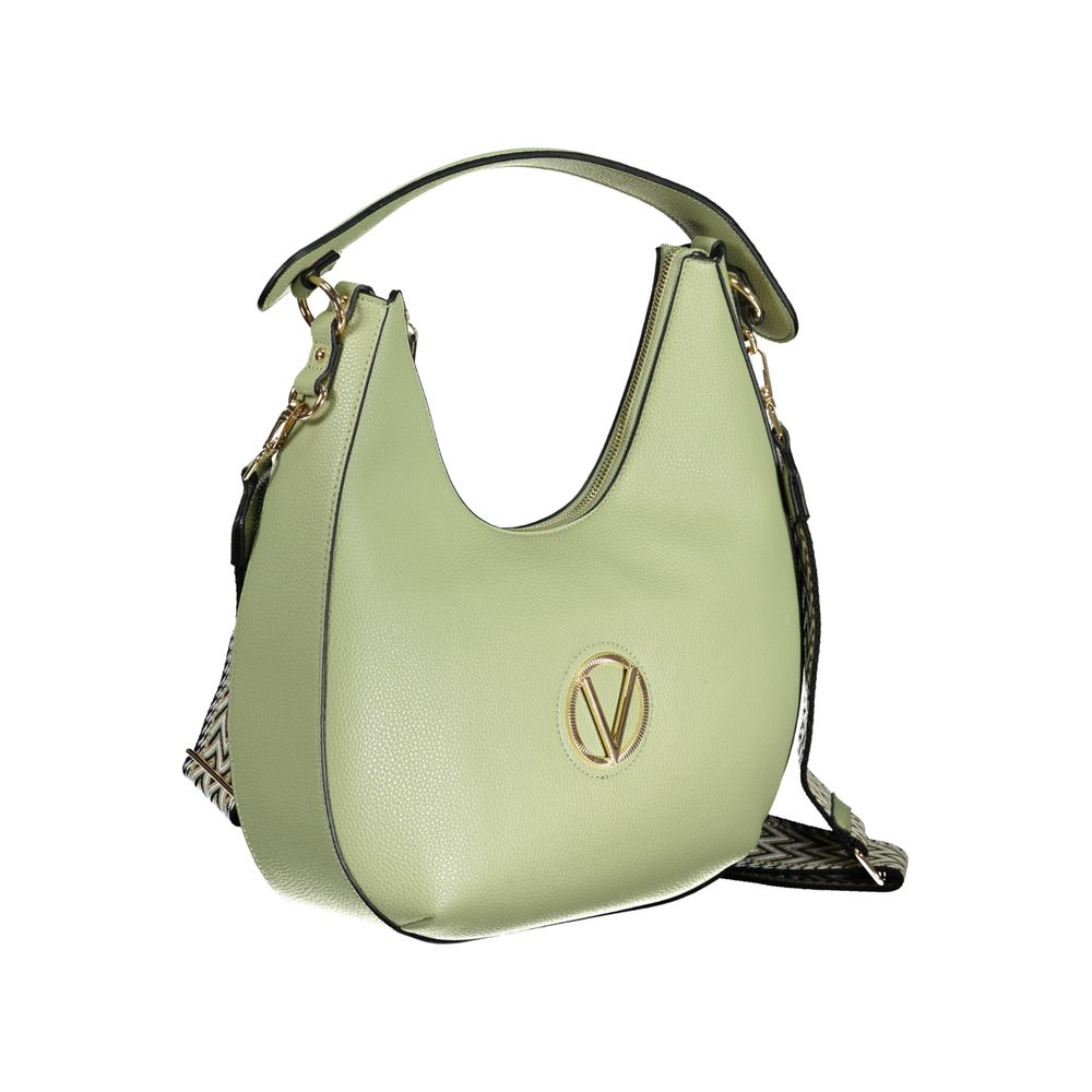 Mario Valentino Green Faux Leather Handbag with Elegant Logo