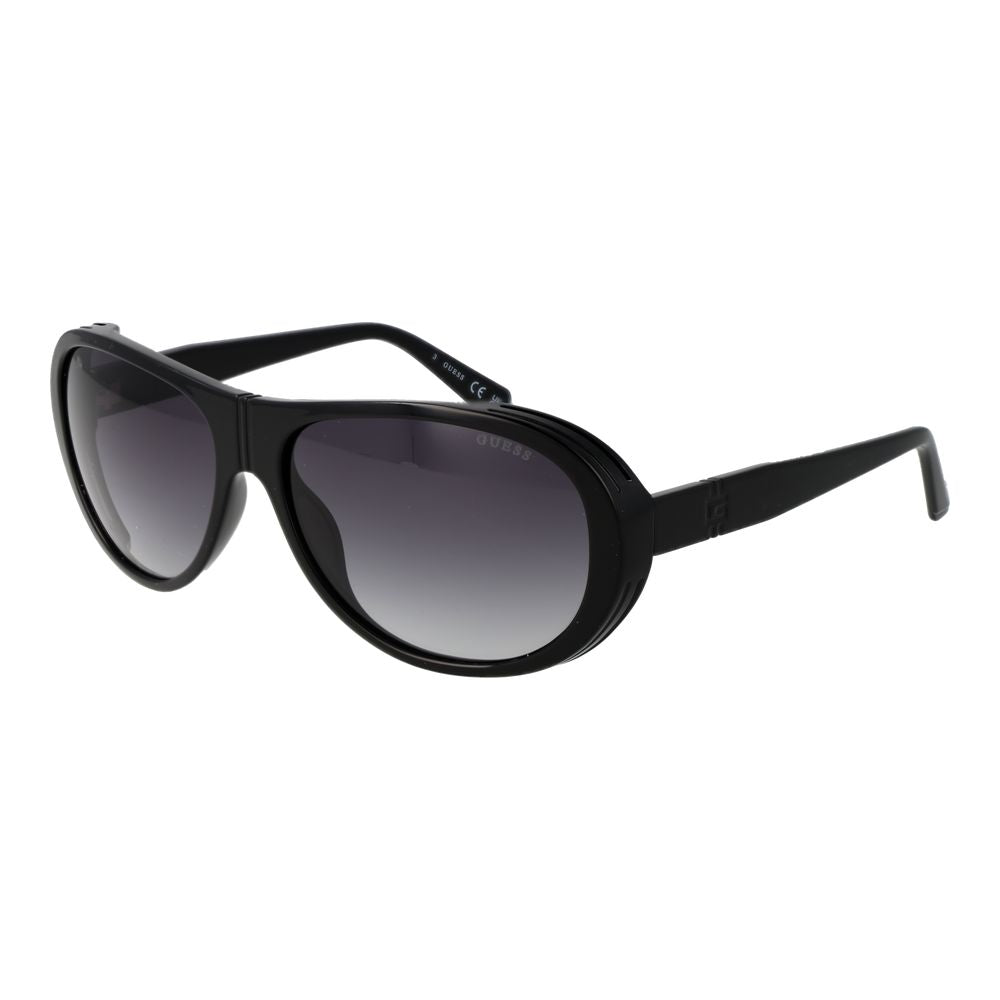 Guess Men’s Sunglasses – Black Aviator Frame with Grey Gradient Lenses, 62mm