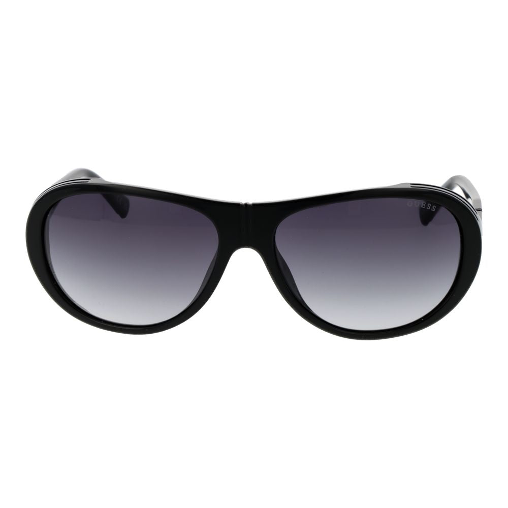 Guess Men’s Sunglasses – Black Aviator Frame with Grey Gradient Lenses, 62mm