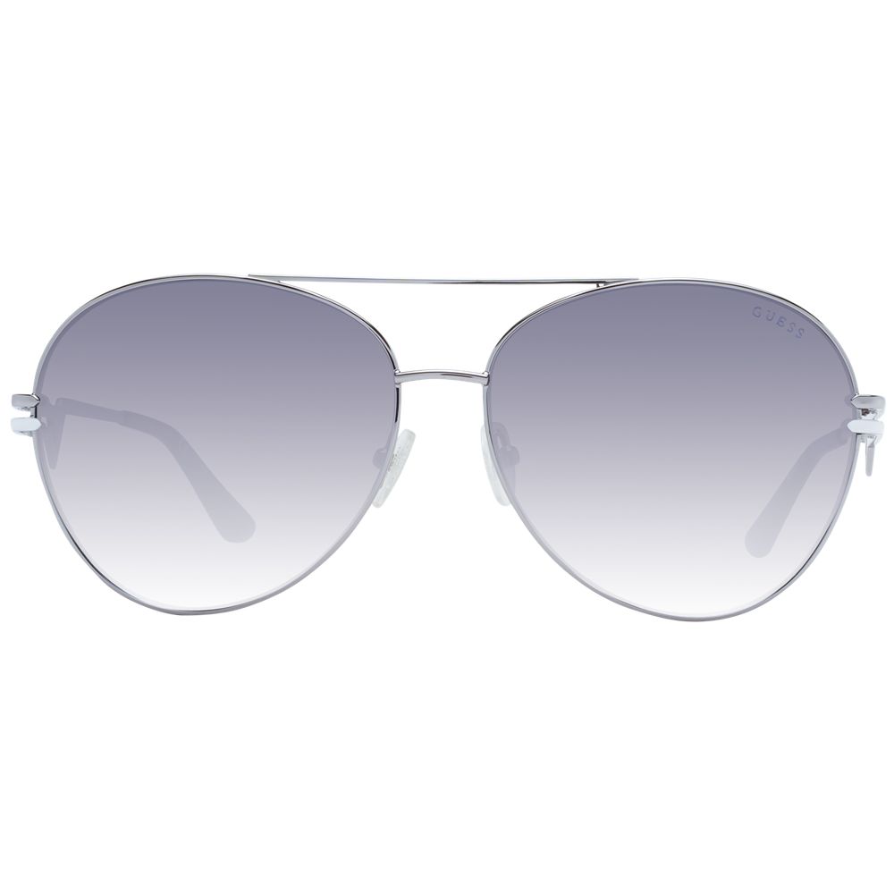 Guess Women's Gunmetal Aviator Sunglasses with Blue Gradient Lenses, 64mm