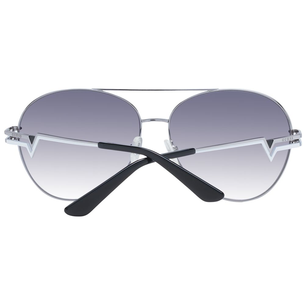 Guess Women's Gunmetal Aviator Sunglasses with Blue Gradient Lenses, 64mm