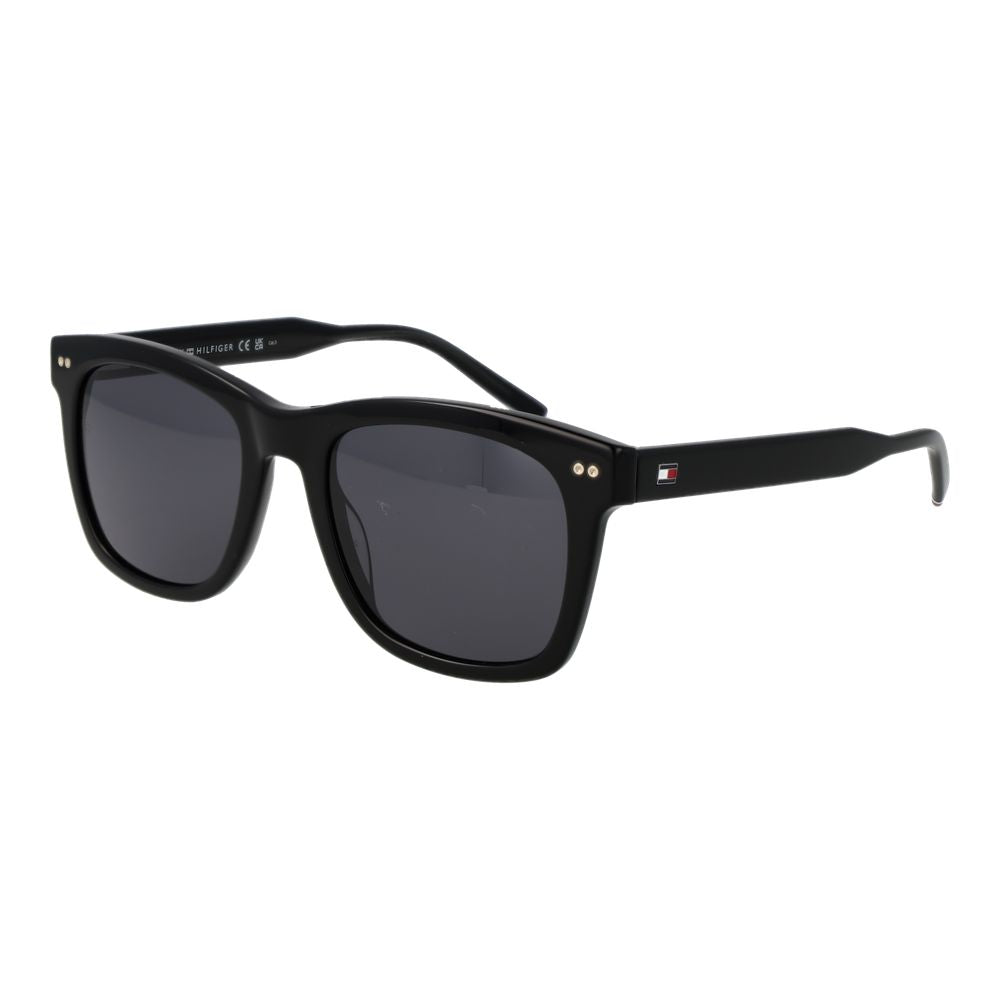 Tommy Hilfiger Men's Sunglasses – Black Full-Rim Frame with Grey Lenses