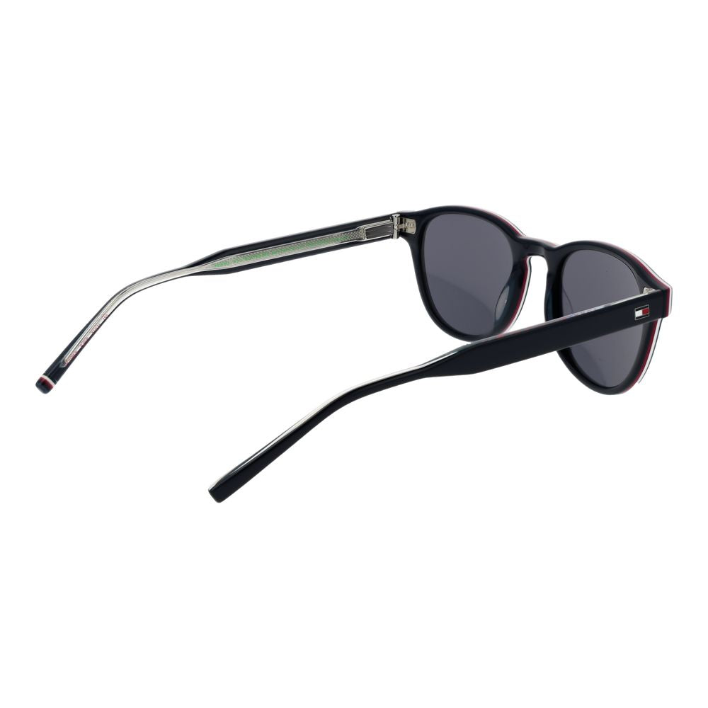 Tommy Hilfiger Men's Sunglasses – Blue Full-Rim Frame with Grey Lenses, 51mm