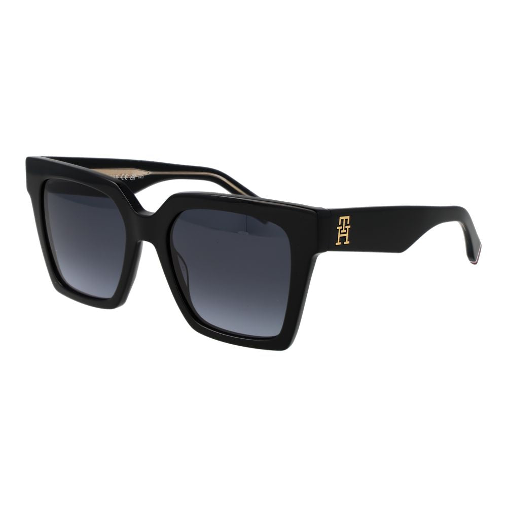 Tommy Hilfiger Women’s Sunglasses – Black Butterfly Frame with Grey Gradient Lenses, 53mm