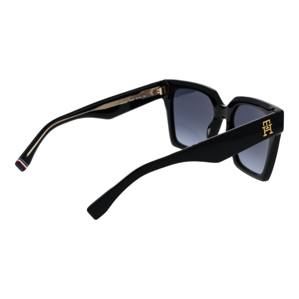 Tommy Hilfiger Women’s Sunglasses – Black Butterfly Frame with Grey Gradient Lenses, 53mm