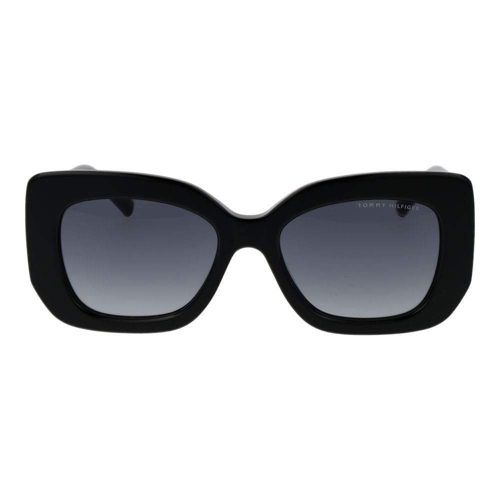 Tommy Hilfiger Women’s Sunglasses – Black Full-Rim Frame with Grey Gradient Lenses, 52mm