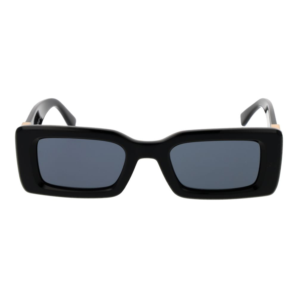 Tommy Hilfiger Women’s Sunglasses – Black Rectangle Frame with Grey Lenses, 50mm