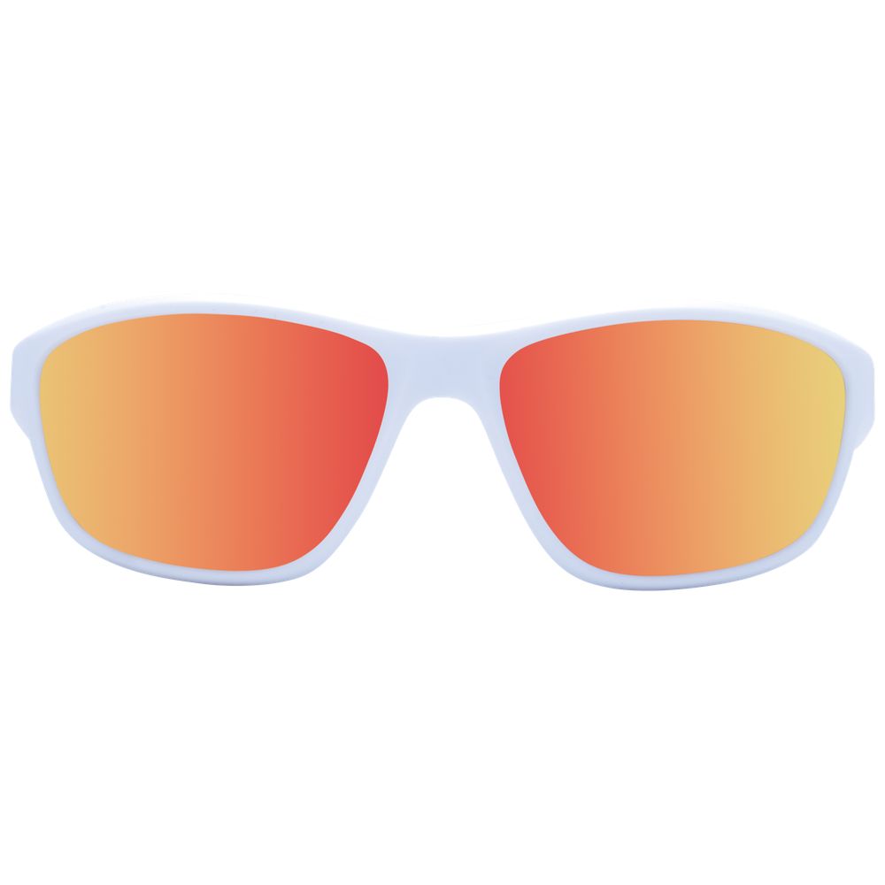 BMW Motorsport Men's Sunglasses – White Full-Rim Frame with Brown Mirrored Lenses, 64mm