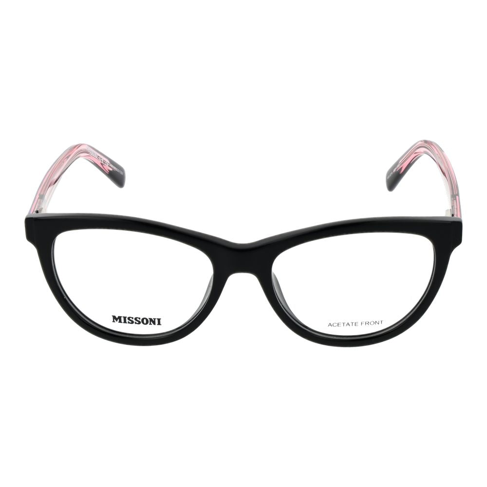 Missoni Women’s Optical Frames – Black Round Full-Rim, 53mm