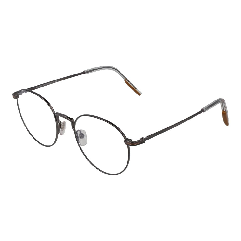 Ermenegildo Zegna Men’s Optical Glasses – Gray Gunmetal Frame, 51mm