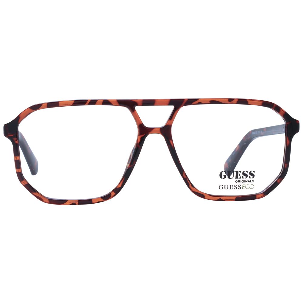 Guess Unisex Optical Frames – Brown Full-Rim, 57mm