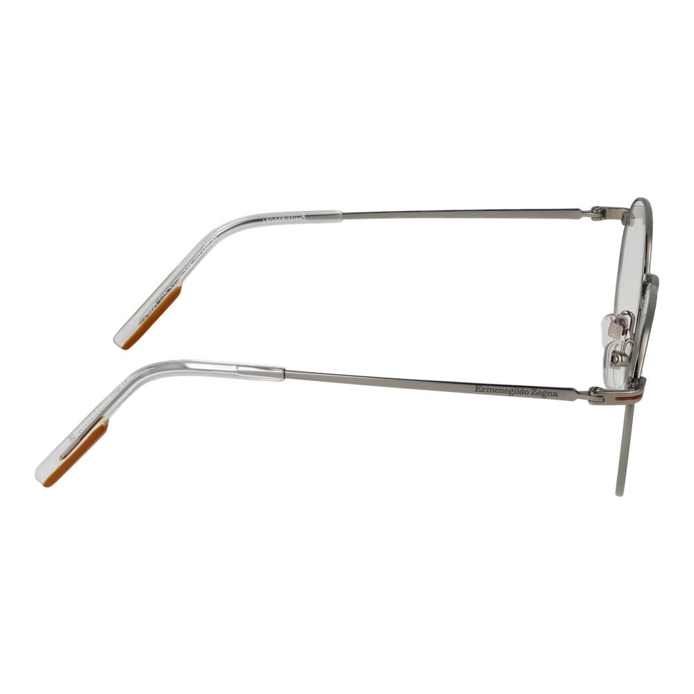 Ermenegildo Zegna Gray Men's Optical Frames – Round Full-Rim