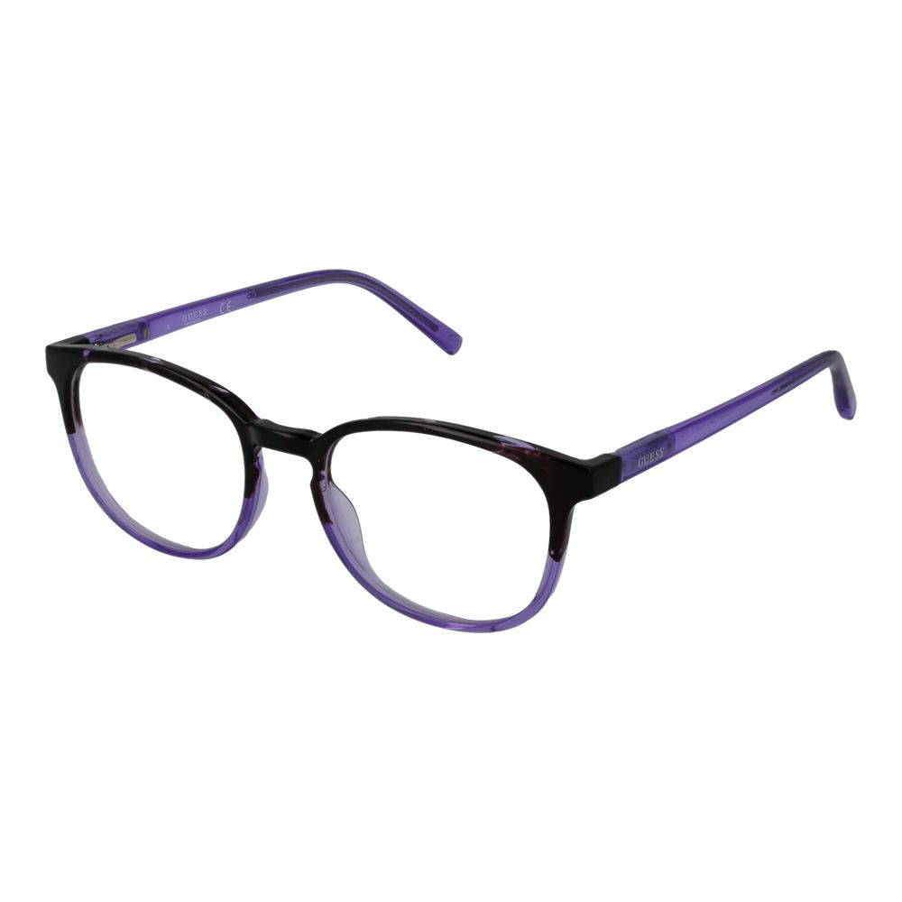 Guess Purple Unisex Optical Frames – Round Full-Rim, 49mm