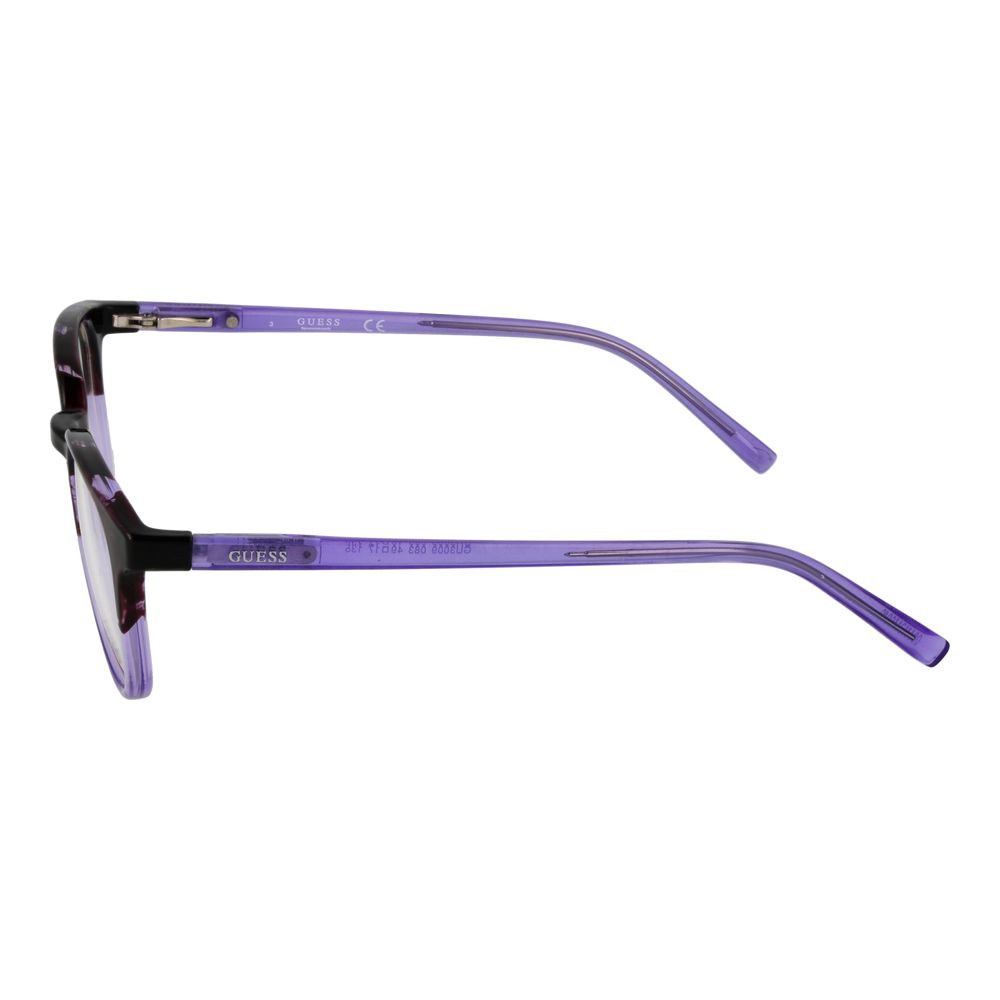 Guess Purple Unisex Optical Frames – Round Full-Rim, 49mm