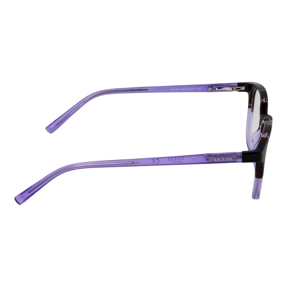 Guess Purple Unisex Optical Frames – Round Full-Rim, 49mm