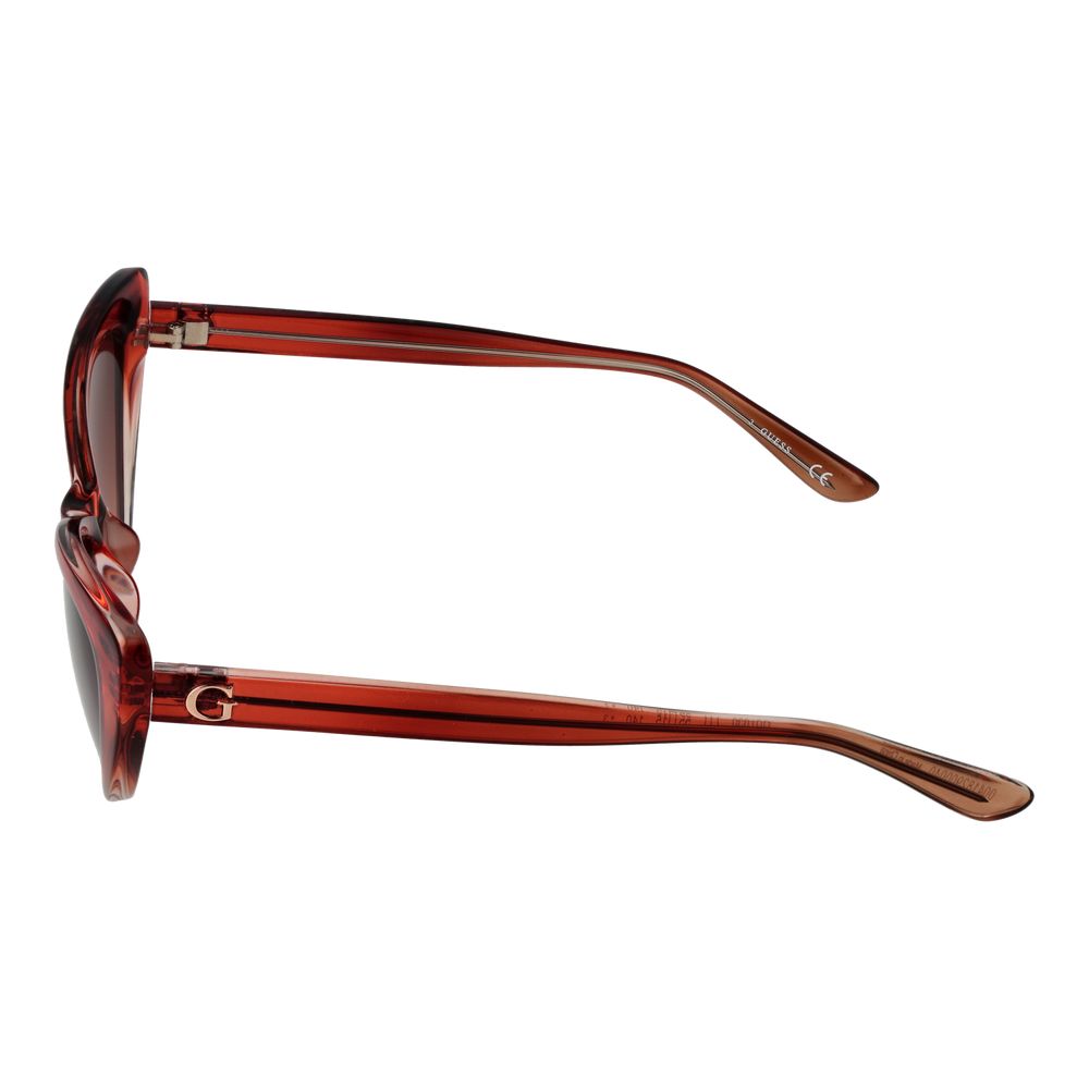 GUESS Women’s Sunglasses – Burgundy Cat Eye Frame with Red Gradient Lenses, 55mm