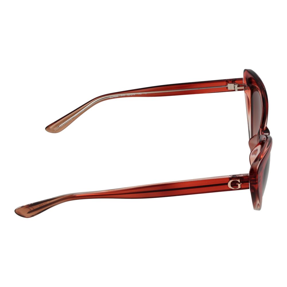 GUESS Women’s Sunglasses – Burgundy Cat Eye Frame with Red Gradient Lenses, 55mm