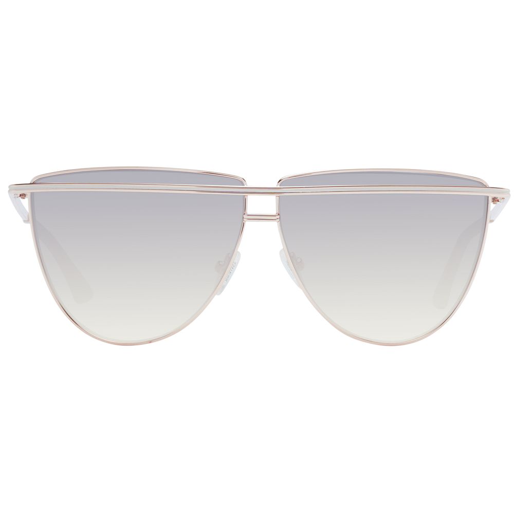 GUESS Rose Gold Women’s Aviator Sunglasses with Grey Gradient Lenses, 63mm