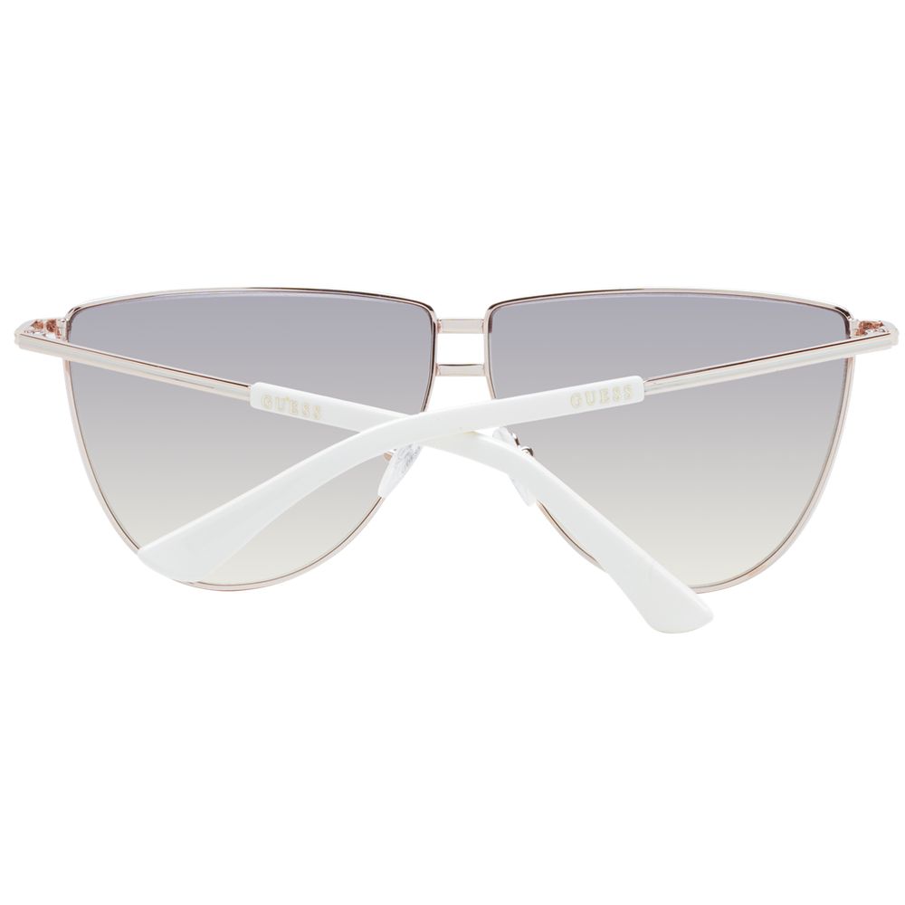 GUESS Rose Gold Women’s Aviator Sunglasses with Grey Gradient Lenses, 63mm
