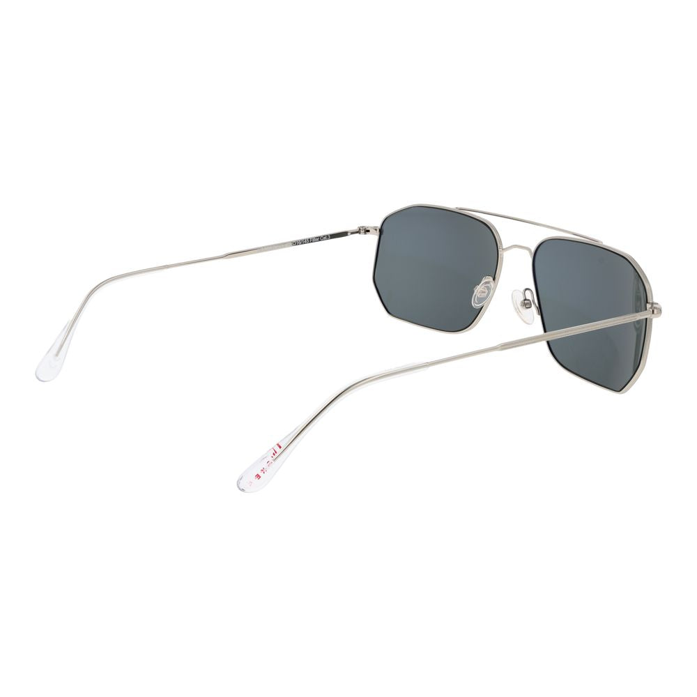 Andy Wolf Silver Men’s Aviator Sunglasses – Chic Metal Frame with Green Lenses, 60mm