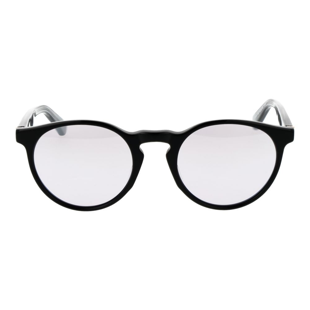 Scotch & Soda Men’s Sunglasses – Black Round Frame with Mirrored Silver Lenses, 49mm