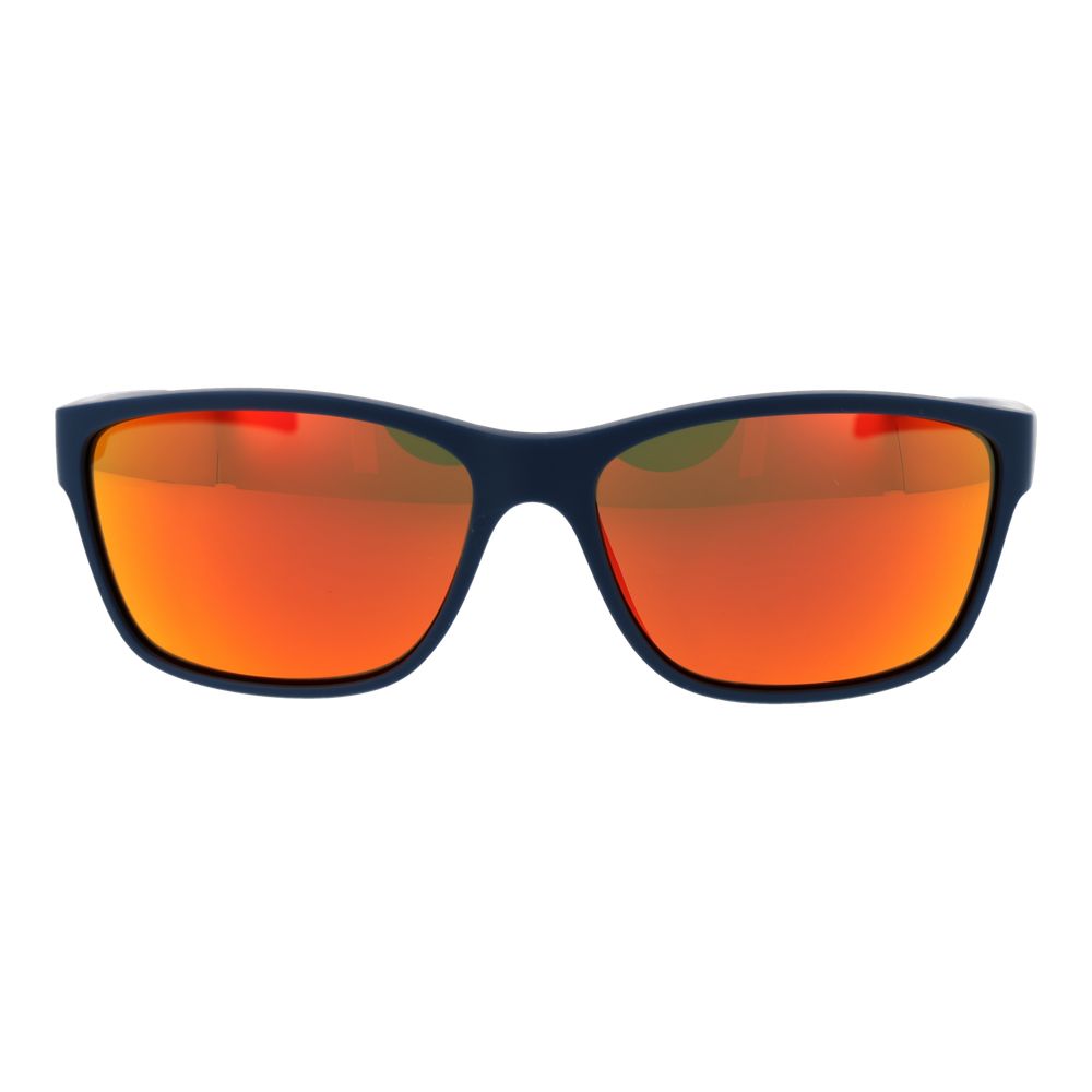 BMW Motorsport Blue Men's Sunglasses – Full-Rim Frame with Orange Mirrored Lenses, 60mm