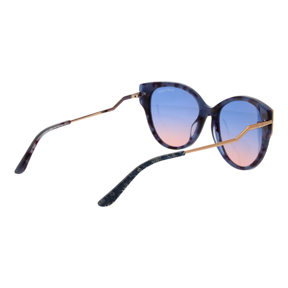 Marciano by Guess Women’s Sunglasses – Blue Butterfly Frame with Gradient Lenses, 56mm