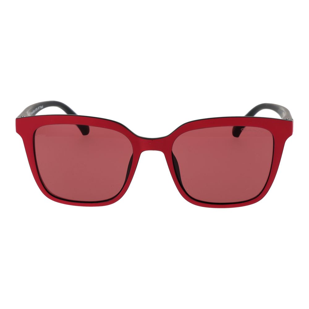 Gant Unisex Sunglasses – Bold Red Full-Rim Square Frame with Pink Lenses, 53mm