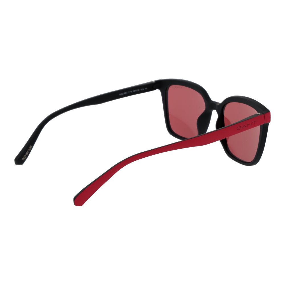 Gant Unisex Sunglasses – Bold Red Full-Rim Square Frame with Pink Lenses, 53mm
