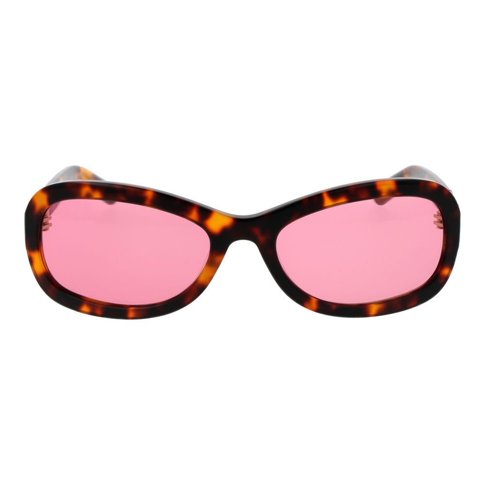 GCDS Unisex Brown Sunglasses – Full-Rim Frame with Rose Lenses, 58mm