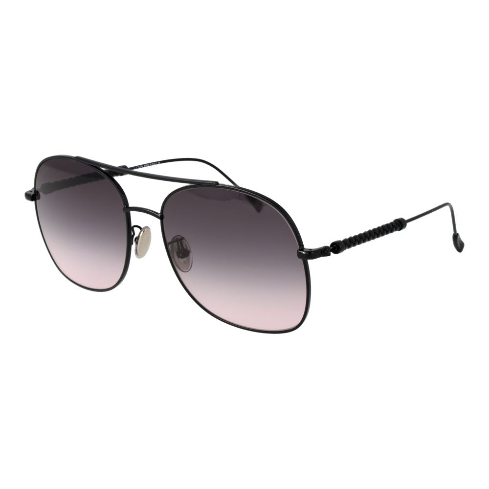 Tod's Women’s Sunglasses – Black Metal Frame with Grey Gradient Lenses, 58mm