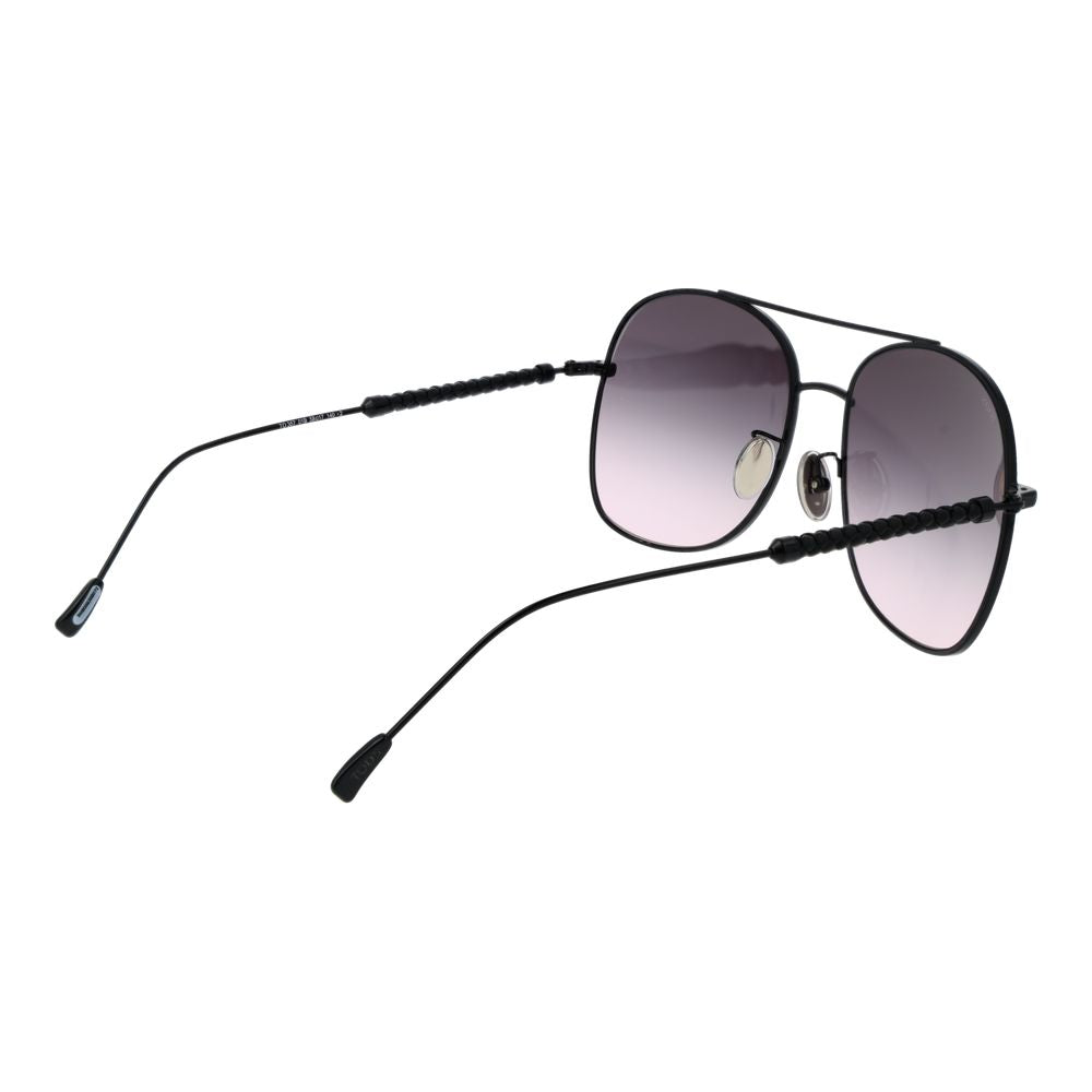 Tod's Women’s Sunglasses – Black Metal Frame with Grey Gradient Lenses, 58mm