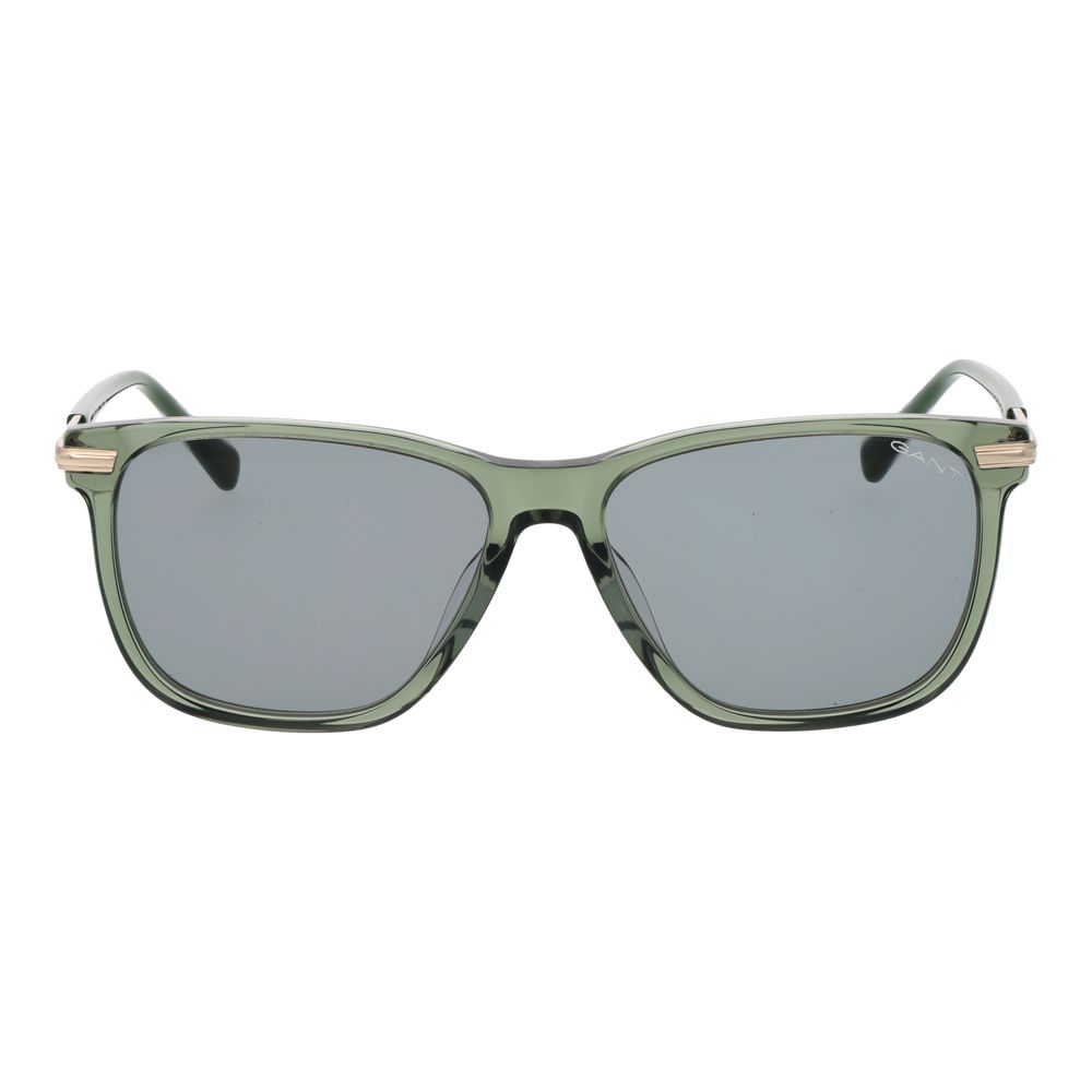 Gant Men’s Sunglasses – Green Square Frame with Green Lenses, 55mm