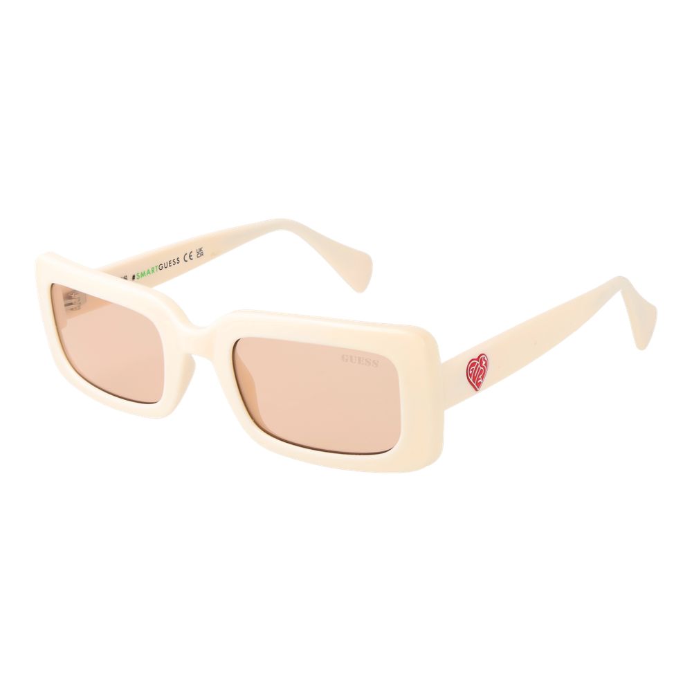 Guess Unisex Sunglasses – Beige Full-Rim Frame with Beige Lenses, 54mm