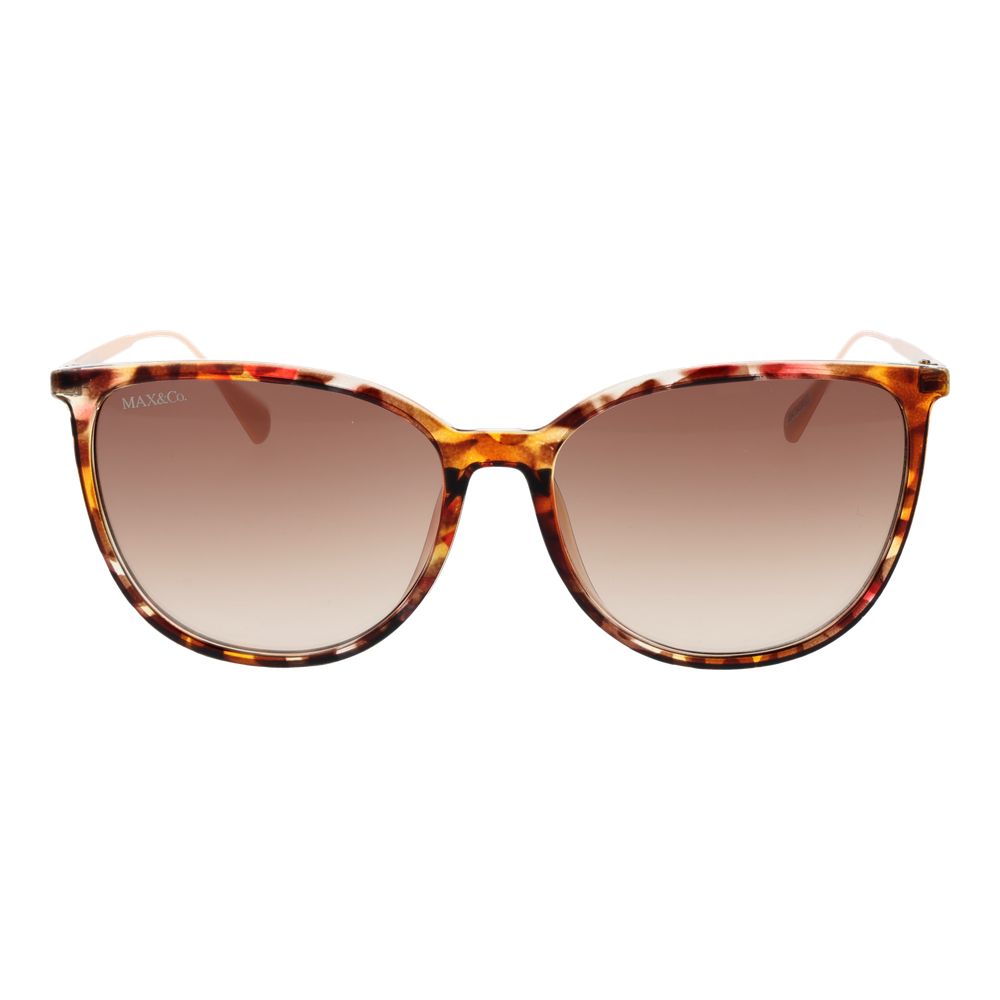 Max & Co Women’s Brown Sunglasses – Chic Butterfly Frame with Gradient Lenses, 57mm
