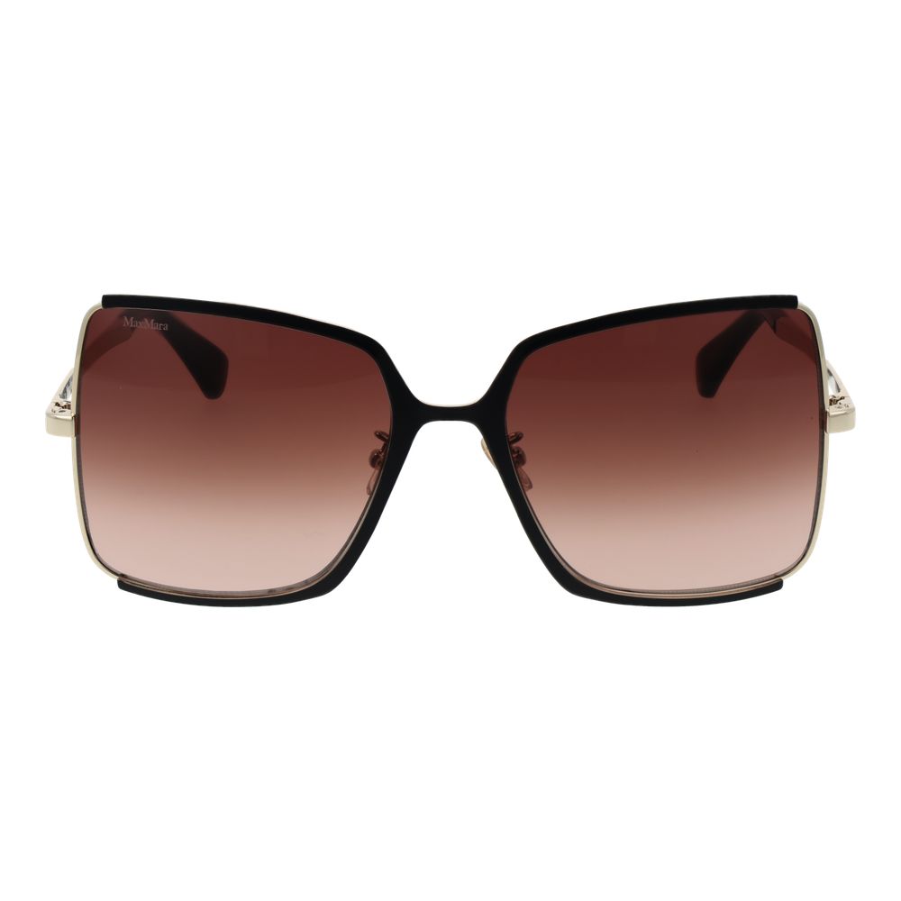 Max Mara Women’s Sunglasses – Black Butterfly Frame with Brown Gradient Lenses, 58mm