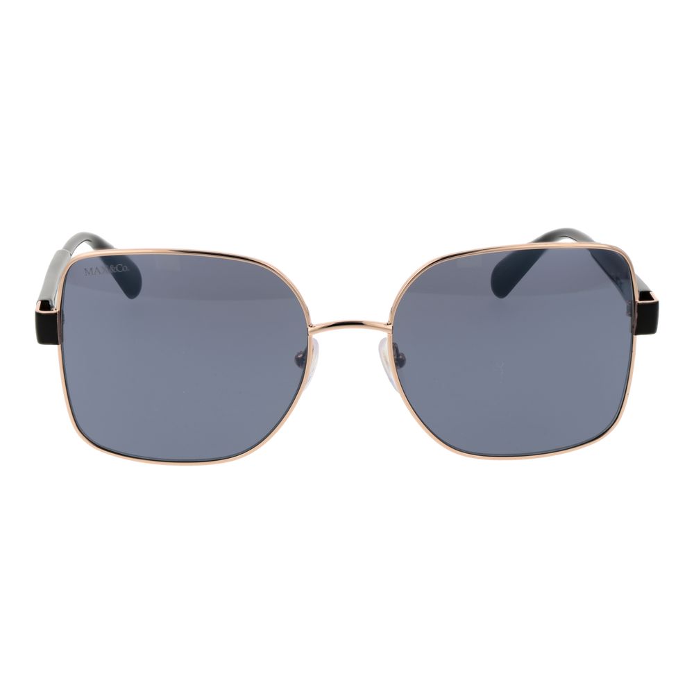 Max & Co Women’s Sunglasses – Rose Gold Full-Rim Frame with Grey Lenses, 57mm