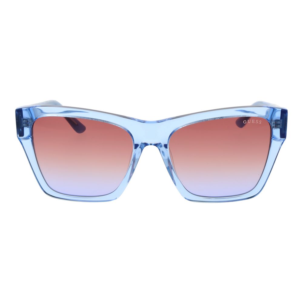 Guess Women’s Sunglasses – Blue Square Frame with Coral Gradient Lenses, 55mm