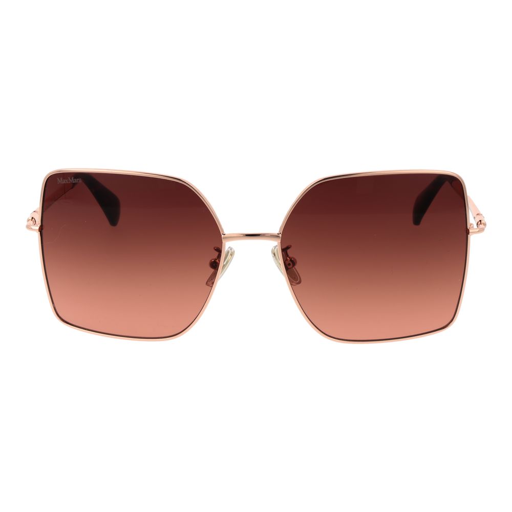 Max Mara Women's Sunglasses – Rose Gold Full-Rim Frame with Pink Gradient Lenses, 59mm