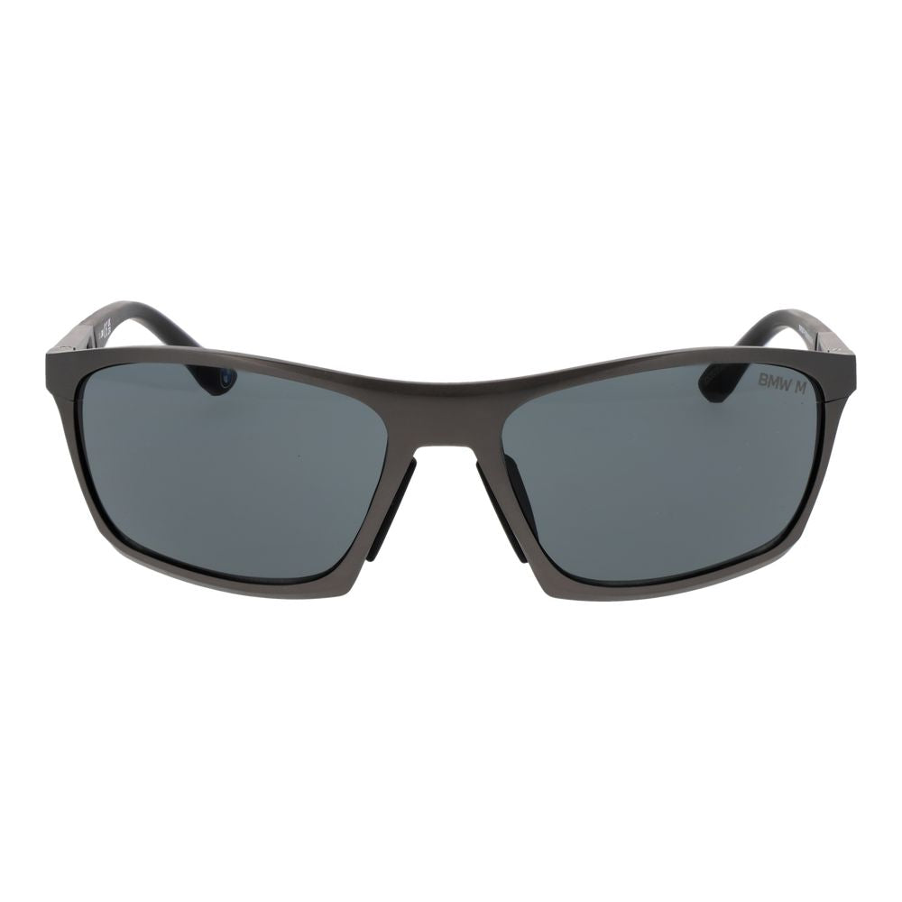 BMW Gray Men’s Sunglasses – Gunmetal Full-Rim Frame with Polarized Lenses, 61mm