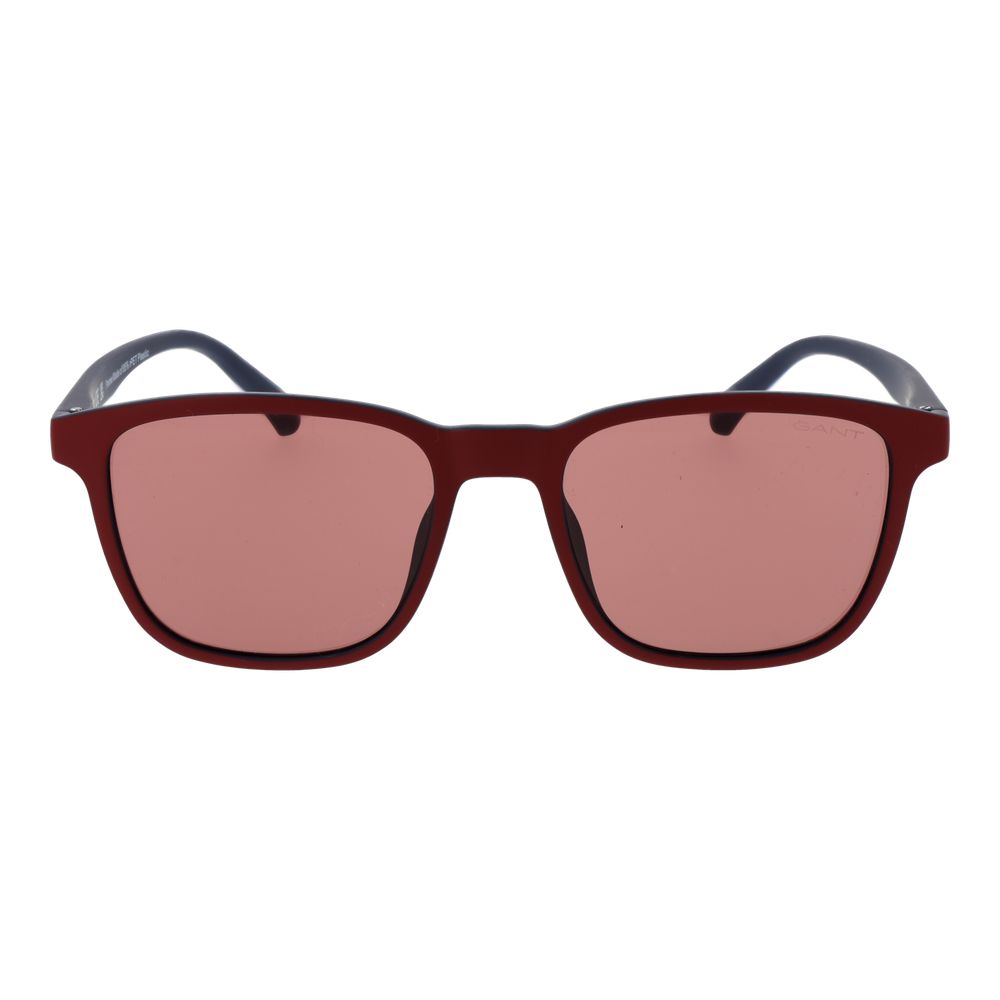 Gant Red Men’s Sunglasses – Stylish Square Frames with Red Lenses, 54mm