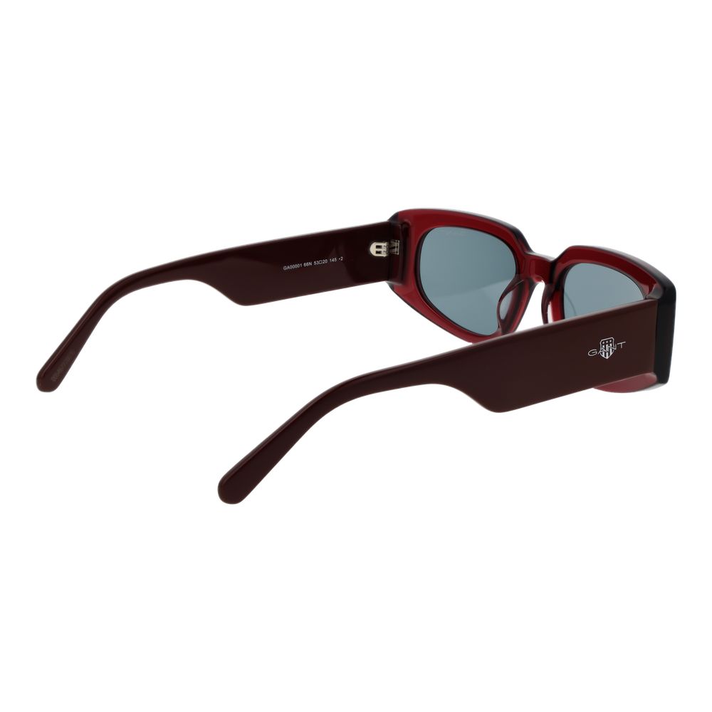 Gant Men’s Sunglasses – Burgundy Full-Rim Frame with Green Lenses, 53mm