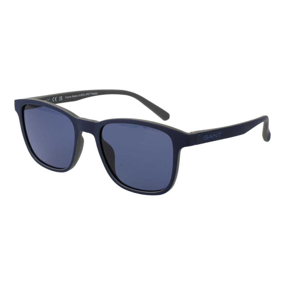 Gant Blue Men’s Sunglasses – Full-Rim Plastic Frame with Blue Lenses, 54mm